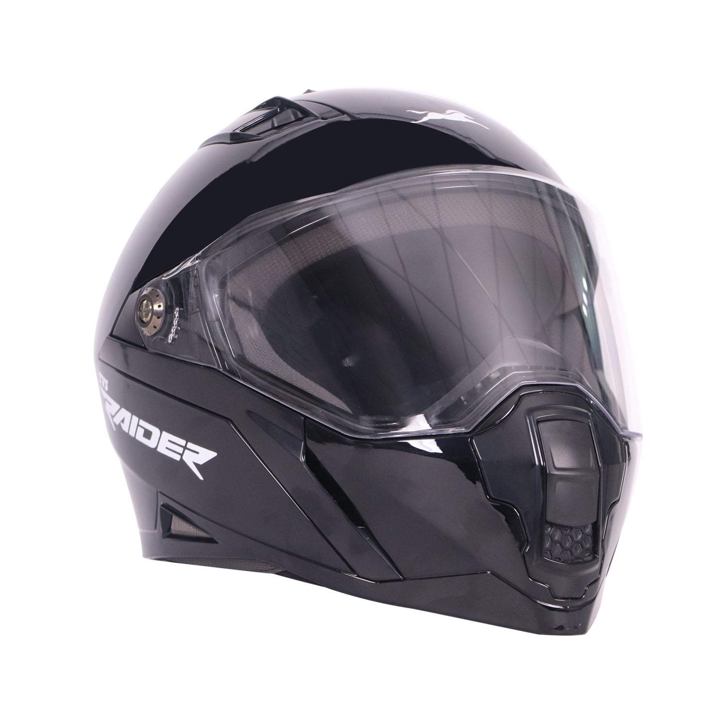 TVS Raider Full Face Black Helmet | ISI Certified